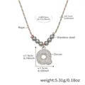 Collana con pendente lettera Q, cordoncino colorato e zirconi brillanti incastonati - Collana in Acciaio Lettera Q (RP019)