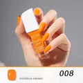 Fast-drying peelable orange nail polish 008 with a glossy gemstone finish and 10ml volume - 08#Vigorous Orange