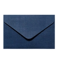 Mini dark blue envelope made of premium textured linen paper with a V-shaped flap - Royal Blue