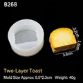 Molde de silicona para tostadas de dos capas para decoración pasteles y manualidades - 2-Capas B268 / Transparente