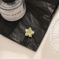 Blue gradient enamel flower hair claw clip with gold accents for elegant hairstyling - 15# Blue