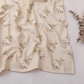 Manta de arrullo para recién nacido con estampado de erizo en algodón beige suave - Erizo y Hojas (S167)