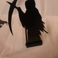 Halloween grim reaper candle holder shadow stand desktop decor ornament black silhouette - Letter G