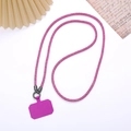 Sparkling rose red rhinestone phone lanyard crossbody chain with secure metal clip - Rose Red