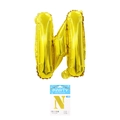 16-inch metallic gold foil balloon letter N for birthday and anniversary party decor - Letter N (With Backing Card) / 16" / Gold