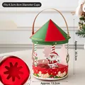 Christmas carousel cupcake box with Santa Claus and red green striped handle design - Christmas Carousel Boxes (5 Sets)