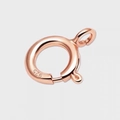Rose gold S925 sterling silver spring clasp with authentic hallmark engraving - Rose Gold Spring Ring Clasp