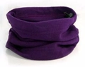 Calentador de cuello de forro polar morado oscuro con cordón ajustable negro - Talla única / Morado