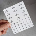 Sparkling silver acrylic rhinestone face stickers for eye makeup and festival decoration - Clear Flower Shape forehead Gems
