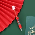 Christmas multi-color ballpoint pen with Santa Claus topper and red glitter quicksand - Series 10 - Santa Claus
