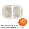 Stampo 3D in silicone a zucca con dimensioni per pasticceria e candele fai-da-te - Grande-Grigio