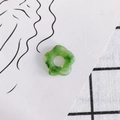 Pale green 26mm resin flower pendant with marble texture and hole for DIY jewelry - Light Green Marbled