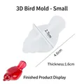 Stampo 3D in silicone a forma di uccello per resina DIY dimensioni 4.6x2.7x1.6cm - Uccello n. 1