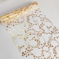 Sheer gold star mesh table runner for elegant home wedding and party decorations - 28*300cm/40g / Gold
