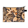 Portable cosmetic bag with blue butterfly wing pattern and sturdy black zipper - Butterfly Wing Pattern (16)