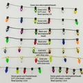 DIY Christmas beaded garland string with electroplated mini bulbs on green wire - Green Wire Clear Beads / 0.4*1.2cm (99#)