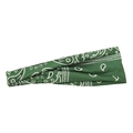 Green paisley headband with high-stretch fabric for running and fitness sports - Army Green