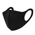 Washable black ice silk sunscreen face mask with breathable 3D protective design - Adult / No Packaging / Black