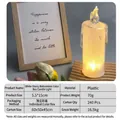 White starlight LED candle lamp with dripping wax effect for warm ambient lighting - 5.5*15cm White Starry without Base [Color Box]