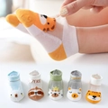 Breathable mesh ankle socks for toddlers with five different cute cartoon animal patterns - 3-5 Years (13-15cm) / Animal Baby Sheer Socks