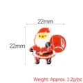 DIY Santa Claus resin accessory in red and white colors for Christmas crafts, 22mm size - Style 1-Santa Claus