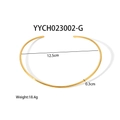 Minimalistisches goldenes Titanstahl-Halsband mit 12,5 cm Innendurchmesser - 12.5cm Minimalistischer Feiner Goldener Halsreif (YYCH023002-G)
