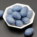 Polished blue agate egg shaped crystals and natural semi precious quartz stones - Blue Aventurine (1pc)