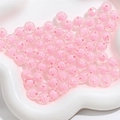 DIY jewelry making kit featuring pink transparent acrylic star and round beads - Light Pink Faceted Round 8mm (100pcs)