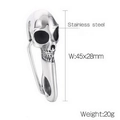 Skull shaped stainless steel clasp accessory with dimensions 45x28mm weighing 20g - Skull Style (KLJ8545-KJX)