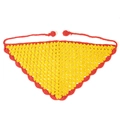 Bandana a triangolo con ciliegie fatta a mano per animali, design giallo e rosso - Bandana con Ciondolo Svuotato (124) / Giallo Arancio