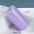 Macro view of purple self-grip hair roller, size 5cm diameter and 10.5cm length detail - Oversized / Purple