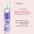 Love Spell 236ml floral fragrance mist with peach blossom and fresh green grass notes - Fresh Floral Peach Blossom / 236056NEW!/236ml