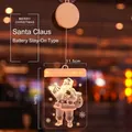 Luce LED natalizia per finestre con Babbo Natale e calda illuminazione a batteria - Babbo Natale / Modalità Fissa a Batteria