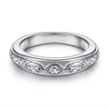 925 silver eternity ring with marquise frames and round cubic zirconia stones - Tl-488