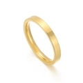 Anillo minimalista de 3mm en acero inoxidable dorado con acabado pulido y perfil redondo - US 5 / Dorado