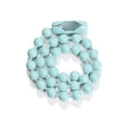 Cadena de bolas verde menta 12cm de metal con cierre para colgantes y manualidades - Verde azulado