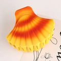 Pinza para el pelo con forma de concha, degradado naranja y amarillo con acabado mate - 4.5CM / Degradado Naranja Amarillo