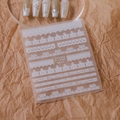 5D stereoscopic white lace flower nail art stickers MN-227 for professional manicure decor - White Lace Style (MN-227)
