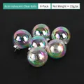 6CM Iridescent Transparent (Set of 6)