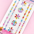 Colorful acrylic diamond gem stickers in various shapes for DIY children's crafts - Marquise & Strip