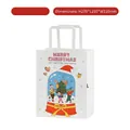Bolsa de regalo de Navidad con ilustraciones de Papá Noel y ciervos 27x21x11cm - Caja de Música de Navidad-Blanco