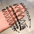 Five-piece set of black metal wave headbands for men and women with various wave textures - Full Set of 5 Models OPP Bag