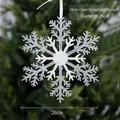 Clear acrylic snowflake ornament with 26cm diameter and ice texture for Christmas decor - 26cm Transparent Snowflake Style F
