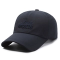 Dark blue quick-dry baseball cap with Outdoor Sports mountain embroidery - Adjustable / Navy Blue