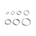 Polierte silberne Edelstahl-Biegeringe in verschiedenen Größen für DIY-Schmuckherstellung - 200 Stück/Packung (0.5*4mm) / Stahlfarben