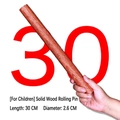 Ebony wood rolling pin for children, 30cm length with natural solid wood grain - Kids Rolling Pin 30*2.5cm