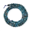 Facettierte blaugrüne Edelsteinperlen für DIY-Schmuck auf weißem Grund - Durchmesser 2mm (ca. 150 Stück) / Apatit