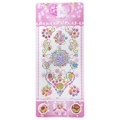 Pink heart and flower themed crystal deco stickers for DIY craft decoration - Big Gem Heart