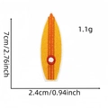 Detailed macro view of surfboard embroidery patch with dimensions 7cm by 2.4cm - Surfboard Style (9#)