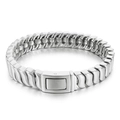 Poliertes silbernes Edelstahl-Kielkettenarmband für Herren mit Gliedern - Silber (KB169220-KJX)